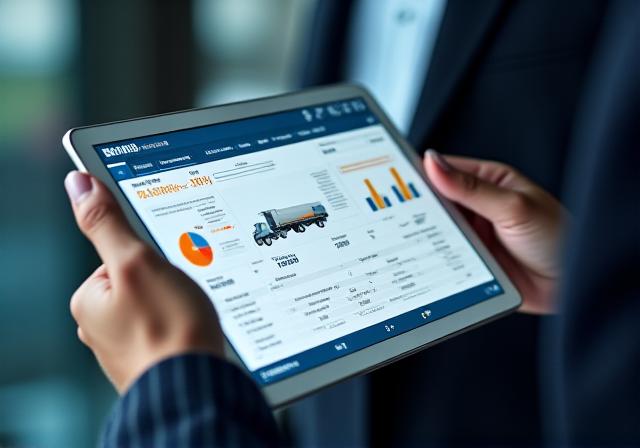 Digitales Dashboard zur Überwachung von Flotten-Emissionen und Mautkosten